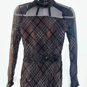 Weissman Black and Silver Dance Costume